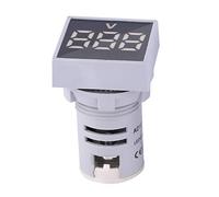 NDNCZDHC AC20-500V LED Indicator Light Mini Digital LED Display Voltmeter Square Signal Lamp (Bianca)