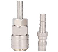 NDNCZDHC Air Coupler and Plug Kit, Stainless Steel Self Locking Quick Connect Pneumatic Hose Fittings (Self-locking quick connection Φ8 long tail)