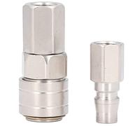 NDNCZDHC Air Coupler and Plug Kit, Stainless Steel Self Locking Quick Connect Pneumatic Hose Fittings (Self-locking quick connection 1/4 inner wire)