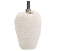 NDNCZDHC Cone White Cloth Wheel, Cotton Mushroom Type Polishing Buffing Wheel with Handle Polished Grinding Tools for Buffer (Conical type 55mm)