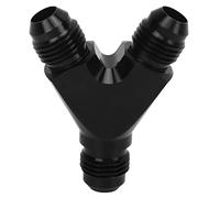 NDNCZDHC Coupler Union Fitting Splitter Black Anodized Coating Leak Proof Y Adapter Universal for Fuel Hose (6AN)