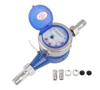 NDNCZDHC DN15 Mechanical Water Meter, Stainless Steel Rotor Type Water Flow Meter for Home Commercial Industry