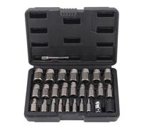 NDNCZDHC Estrattore per viti spelate 26 pezzi, design a doppia estremità, design a spirale mano sinistra Set di estrattori per viti rotte con driver 3/8 pollici