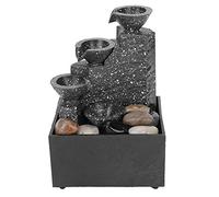 NDNCZDHC Fontane d'Acqua a 3 Livelli Fontana d'Acqua per Interni 3V USB Abletop con Luci a LED E Pietre Fontana a Cascata Feng Shui per La Decorazione della Tavola Dell'Home Office