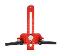 NDNCZDHC Guida per sagoma per taglierina a nastro/tavolo, scale doppie metriche/imperiali, rotolo, compatibile con fessure a T 3/4x3/8 e 3/8x1/4 pollice (Rosso)