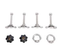 NDNCZDHC L Track Double Lug Threaded Stud Nut Fitting Kit M8x60mm Sturdy Stainless Steel for Truck Bed Trailer Cargo Control Pickup RV ATV