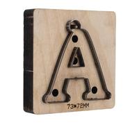NDNCZDHC Leather Cutting Die Letter A Shape Hand Punching Cutter Wood with Base for Crafting Projects 73x72mm