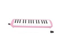 NDNCZDHC Melodica Instrument 32 Key Melodica Abs Matt Black and White Key Food Grade Abs Silver Plated Base Harmonicas for Adults (Pink)