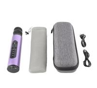 NDNCZDHC Microfono Per Canto, Microfono Karaoke Bluetooth Senza Fili con Altoparlante, Macchina Karaoke Portatile Per Bambini Festa Auto Casa KTV All'aperto(Viola)