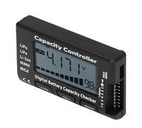 NDNCZDHC Misuratore digitale di capacità della batteria, indicatore percentuale di capacità compatibile con pacchi batteria LiPo, LiFe, agli ioni di litio, NiCd e NiMH