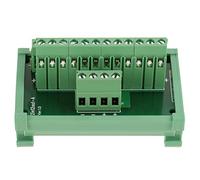 NDNCZDHC Module Board, DIN Rail Mount Interface Module Breakout Board 12 Position Power Distribution Terminal Block