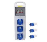 NDNCZDHC Outdoor Power Distribution Box Portable IP44-67 Water Proof Electrical Breaker Socket Box for Construction Sites Workshops Factories 490x140x90mm