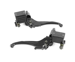 NDNCZDHC Pair of 22mm Hydraulic Clutch Left/Right Upper Front/Rear Brake Pump with Handle Parking Lock for 150c c 250c c ATV GY6 Motorcycle