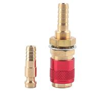 NDNCZDHC Quick Fitting Hose Connector, M8 Brass Water Cooled and Gas Adapter Quick Connector Fitting for MIG Welding Torch (Red)