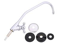 NDNCZDHC Rubinetto per acqua potabile da 1/4", rubinetti filtro dell'acqua RO ad osmosi inversa con rotazione a 360° in lega di zinco per lavello del bar