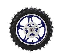 NDNCZDHC Ruota Posteriore per Bici da Cross, Gruppo Ruota Posteriore da 2,5-10 Pollici con Pignone con Cuscinetto a Disco per Pneumatici Blu Antiscivolo per Moto Fuoristrada Dirt Pit Bike