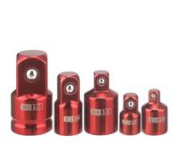 NDNCZDHC Set adattatori a percussione 5 pezzi, con fermo sfera ad anello, 1/4, 3/8, 1/2 pollici Sae standard, adattatore per presa in acciaio Cr - V per chiave avvitatore a