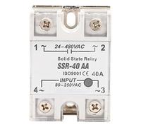 NDNCZDHC SSR-40AA Solid State Relay, AC to AC Input 90-250V Output 24-480V Solid State Relay Module