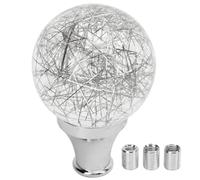 NDNCZDHC Universal Round Ball Shift Knob Modified Gear Shifter Head for Most Car Model with 3 Adapters (Argento)