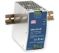 MW NDR-240-24 - Alimentatore a commutazione, guida DIN, 240 W, 24 V, 10 A