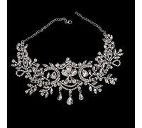 NDRFAWY Diadema da sposa con strass di bellezza fascia per capelli da donna gioielli per capelli accessori da sposa diademi di cristallo e corone catena per la testa