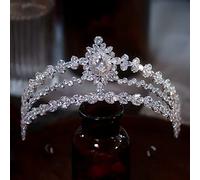 NDRFAWY Diamante Tiara Moda Zircone Cubico Cristallo Corone Da Sposa Diadema Accessori Della Fascia di Nozze Tiara Sposa Accessori