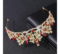 NDRFAWY Diamante Tiara Vintage Cristallo Lusso Prom Tiaras Corone Corone Fasce per Sposa Donne Nuziale Accessori per Capelli Gioielli Copricapo