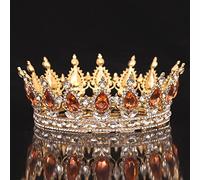 NDRFAWY Gioielli per capelli Corona Tiare per le Donne Vintage Sposa Tiara Corona per Donna Moda Copricapo Prom Matrimonio Fotografia Diademi Corone Corone Accessori Gioielli per Capelli 10