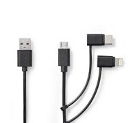 NDS 1 METRO Cavo 3 in 1 USB 2.0 USB-A Maschio Connettore Apple Lightning a 8