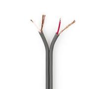 NDS 100 METRI Cavo audio 2 x 0.16 mm Rame Tondo PVC Grigio Scuro Bobina