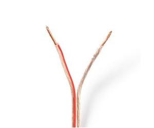 NDS 100 METRI Cavo per Altoparlante 2 x 1.50 mm CCA Tondo PVC Trasparente