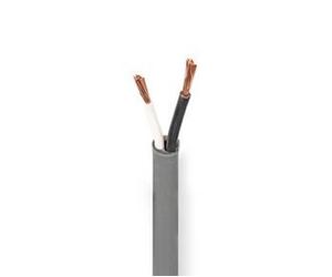 NDS 100 METRI Cavo per Altoparlante 2 x 2.50 mm Rame Tondo PVC Grigio Scuro