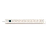 NDS 3 METRI presa di estensione Premium-Line 10-Way Bianco - Protezione da sovr