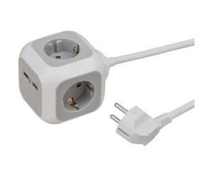 NDS ALEA-Power Multipresa con presa USB/blocco (prese plug-in a 4 vie, 2x carica