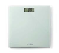 Nedis Bilancia Digitale | Digitale | Nero | Vetro Temperato | Massima capacità di pesatura: 150 kg Bianco