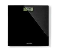 Nedis Bilancia Digitale | Digitale | Nero | Vetro Temperato | Massima capacità di pesatura: 150 kg Nero