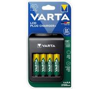 NDS Caricabatterie con spina LCD NiMH+ (AA, AAA e 9 Volt) inclusi 4x AA 2100 mAh