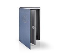 Cassette di Sicurezza - Prenota sicuro - Blocco tasti - Interno - Medio - volume interno: 1.6 l - 2 chiavi incluse - Argento/Blu