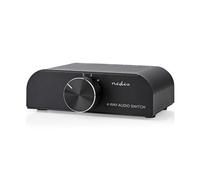 Nedis Interruttore audio analogico | 4 porte porte (s) | Connettori - Ingresso: 1 ingresso audio da 3,5 mm / 3 x (2 x RCA femmina) | Connettori - Uscita: 1 x (2 x RCA femmina) | Manuale | Metallo |