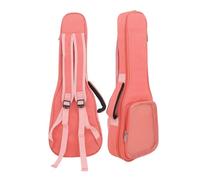 NDSJAIE Borsa universale per chitarra Custodia for ukulele da 23 pollici, nera, portatile, in cotone morbido, impermeabile, con tracolla, zaino(Pink)