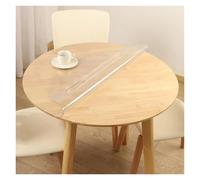 NDSJAIE Copritavolo Trasparente Soft Glass Tablecloth Transparent PVC Table Cloth Waterproof Oil Proof Kitchen Dining Rectangular Cover Matte Clear(90cm Round)