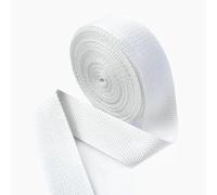 NDSJAIE Nastro da Cucito 5 Metri 20/25/32/38mm 1.3mm Nastri di e Fettucce Cotone Spessore Borse Cinghia for Indumenti Cintura Abbigliamento Fai da Te Nastro da Cucire Bias Binding(White,32mm)