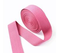 NDSJAIE Nastro da Cucito 5 Metri 20/25/32/38mm 1.3mm Nastri di e Fettucce Cotone Spessore Borse Cinghia for Indumenti Cintura Abbigliamento Fai da Te Nastro da Cucire Bias Binding(Pink,20mm)