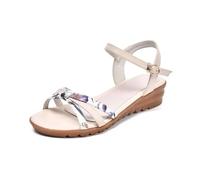 NDSJAIE Sandali da donna Sandali con tacco a zeppa e punta aperta for donna, for tutti i giorni, le migliori scarpe comode da Per Casual(Beige,38)
