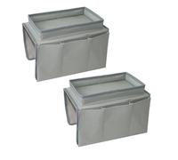 NDSJAIE Tasche bracciolo Divano 2 Pezzi Organizer for braccioli del Divano 5 Tasche Divano Poltrona Caddy Portatelecomando Borsa for Snack Bicchieri Riviste(2pcs Grey)