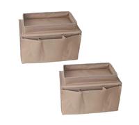 NDSJAIE Tasche bracciolo Divano 2 Pezzi Organizer for braccioli del Divano 5 Tasche Divano Poltrona Caddy Portatelecomando Borsa for Snack Bicchieri Riviste(2pcs Brown)