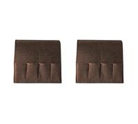 NDSJAIE Tasche bracciolo Divano Organizer for braccioli for Poltrona, Antiscivolo, con 6 Tasche(2Pcs Coffee)
