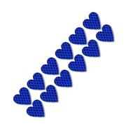 NDSVPKI Decalcomanie per Auto 12 Pezzi/Set Adesivi Riflettenti A Forma di Cuore, Decalcomanie in Vinile Impermeabili per La Decorazione Universale del Corpo del Bagagliaio Dell'auto(Blue)