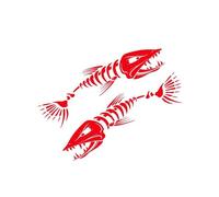 NDSVPKI Decalcomanie per Auto Graphics Large Fish Bone Stickers Covers Auto Tuning Styling Engine Hood Decoration(Glossy Red,189x54cm)