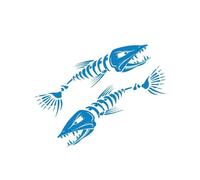 NDSVPKI Decalcomanie per Auto Graphics Large Fish Bone Stickers Covers Auto Tuning Styling Engine Hood Decoration(Glossy Blue,189x54cm)